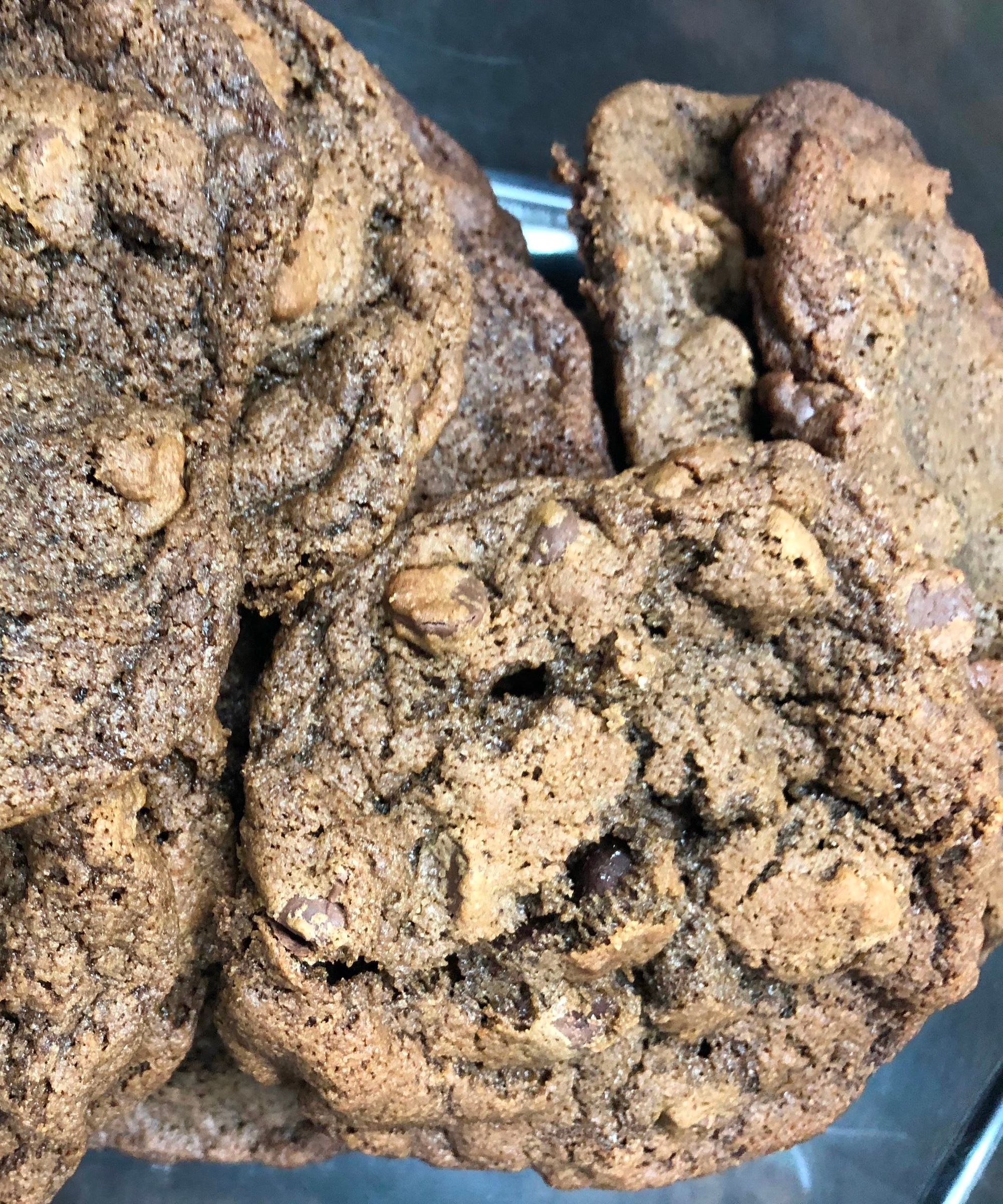 Homemade Double Chocolate Chip Cookies 