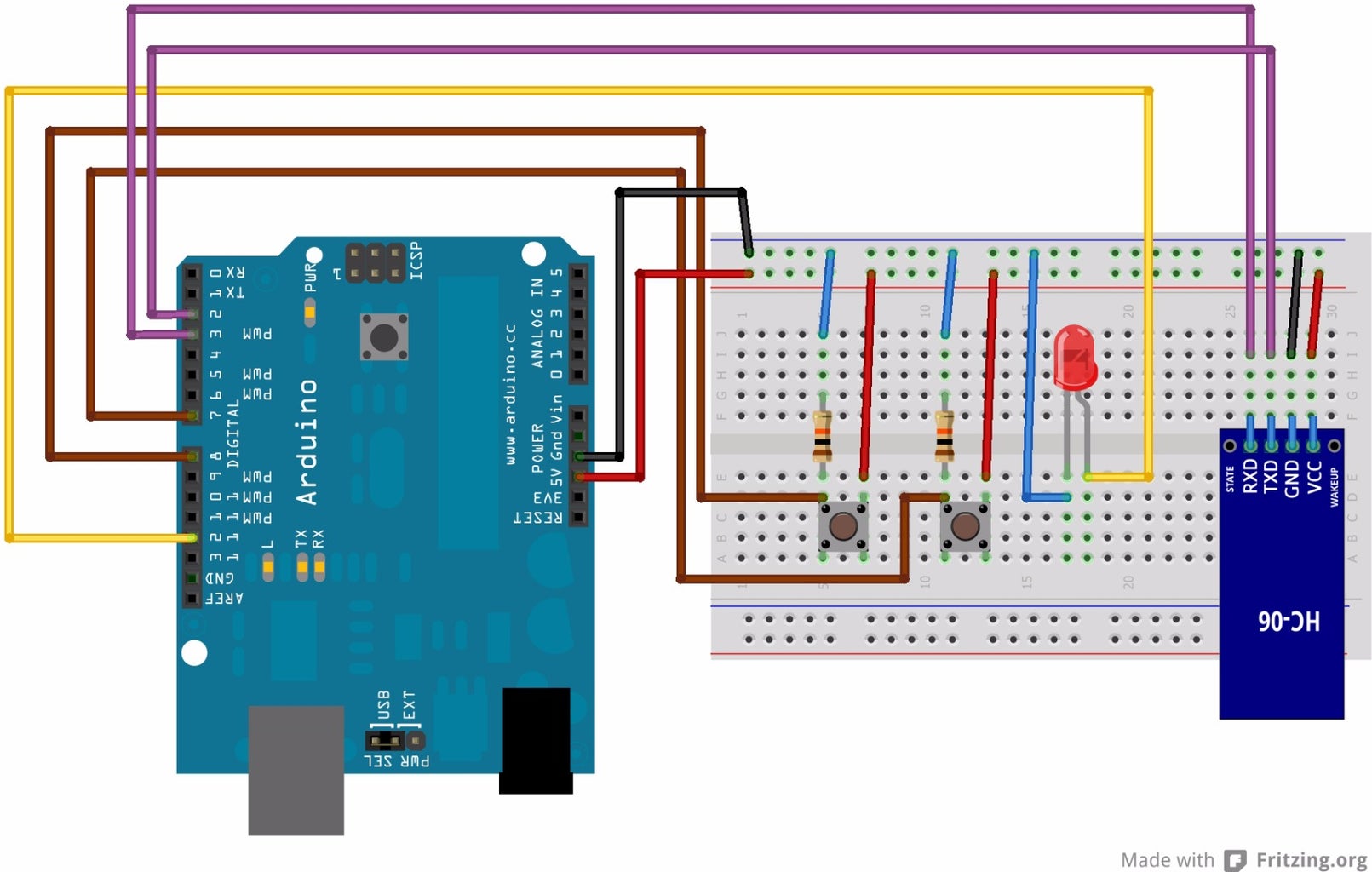 Circuit Diagram, Arduino Code and Android Application