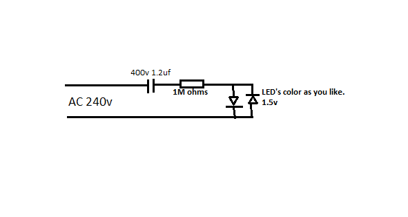 Simple Led Get Ac Simple LED AC 240v Circuit - Instructables