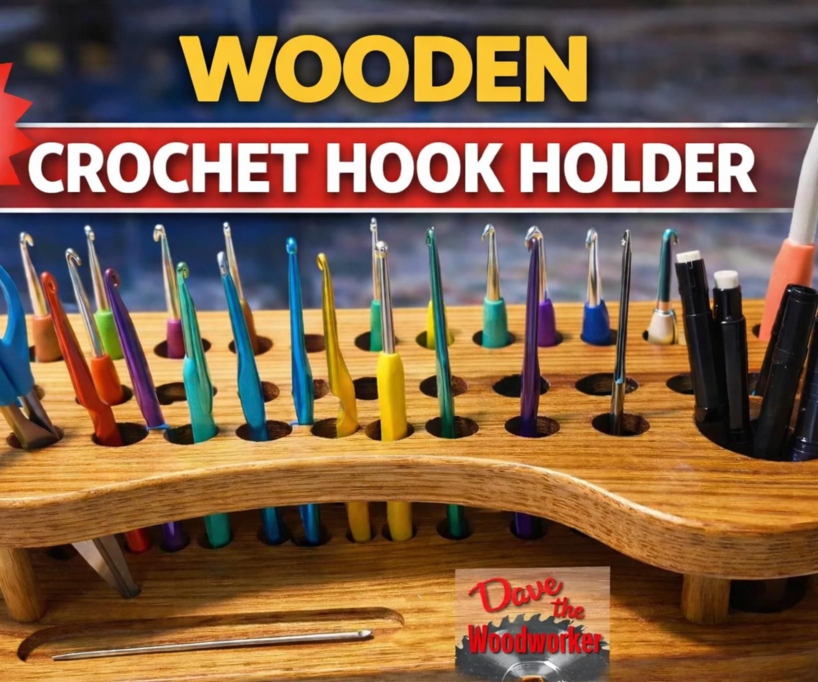 Wooden Crochet Hook Holder