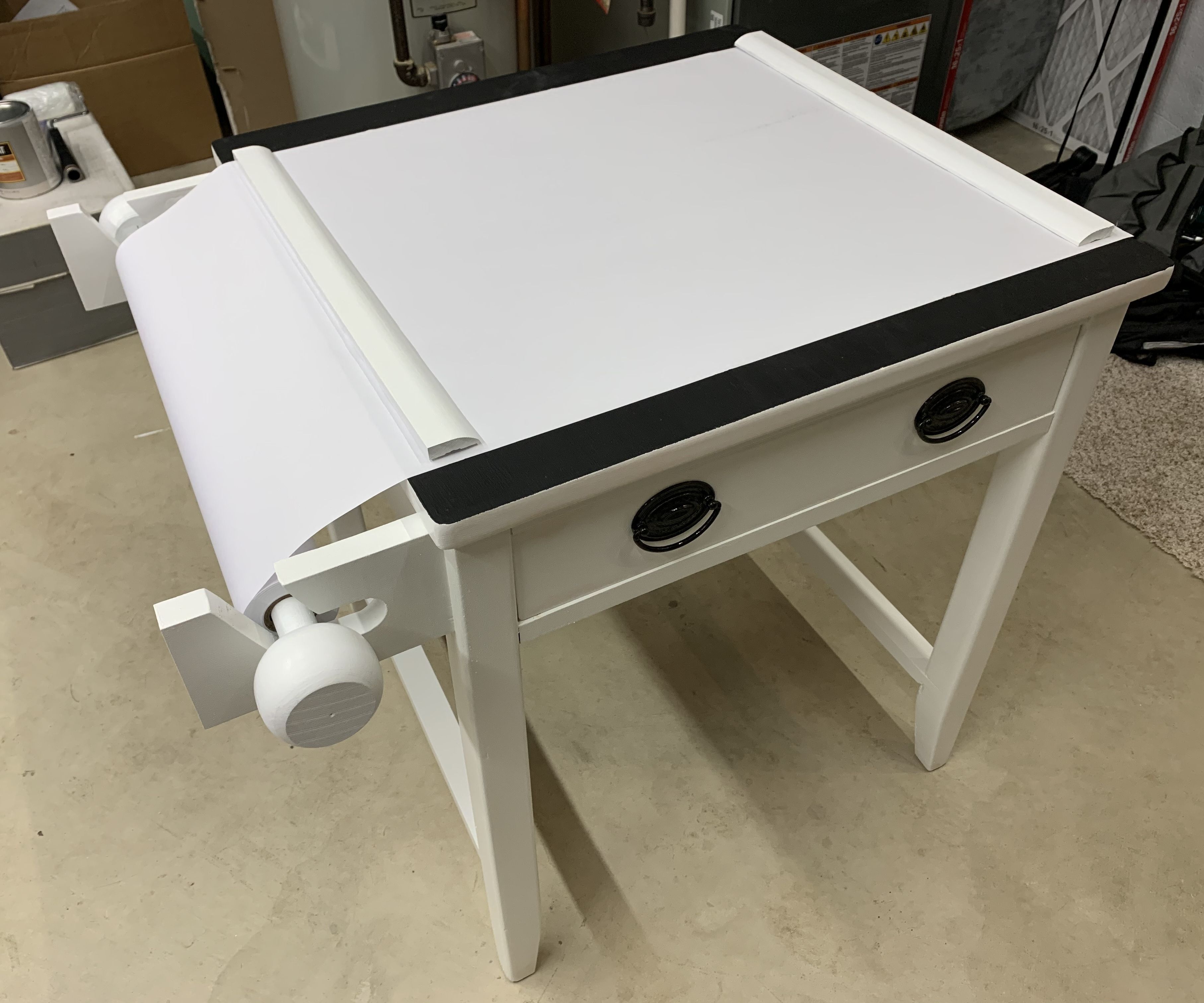 Child's Coloring Table Upcycled From Old Side Table