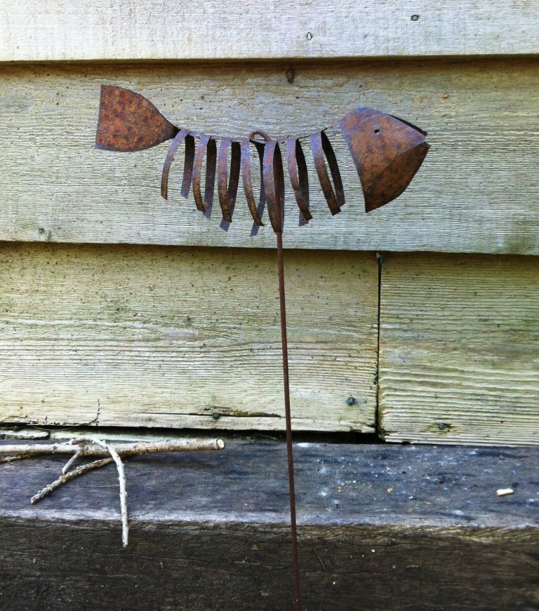 Junkyard Fish-bone Sculpture