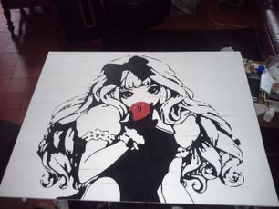 Stencil on a Painted Board