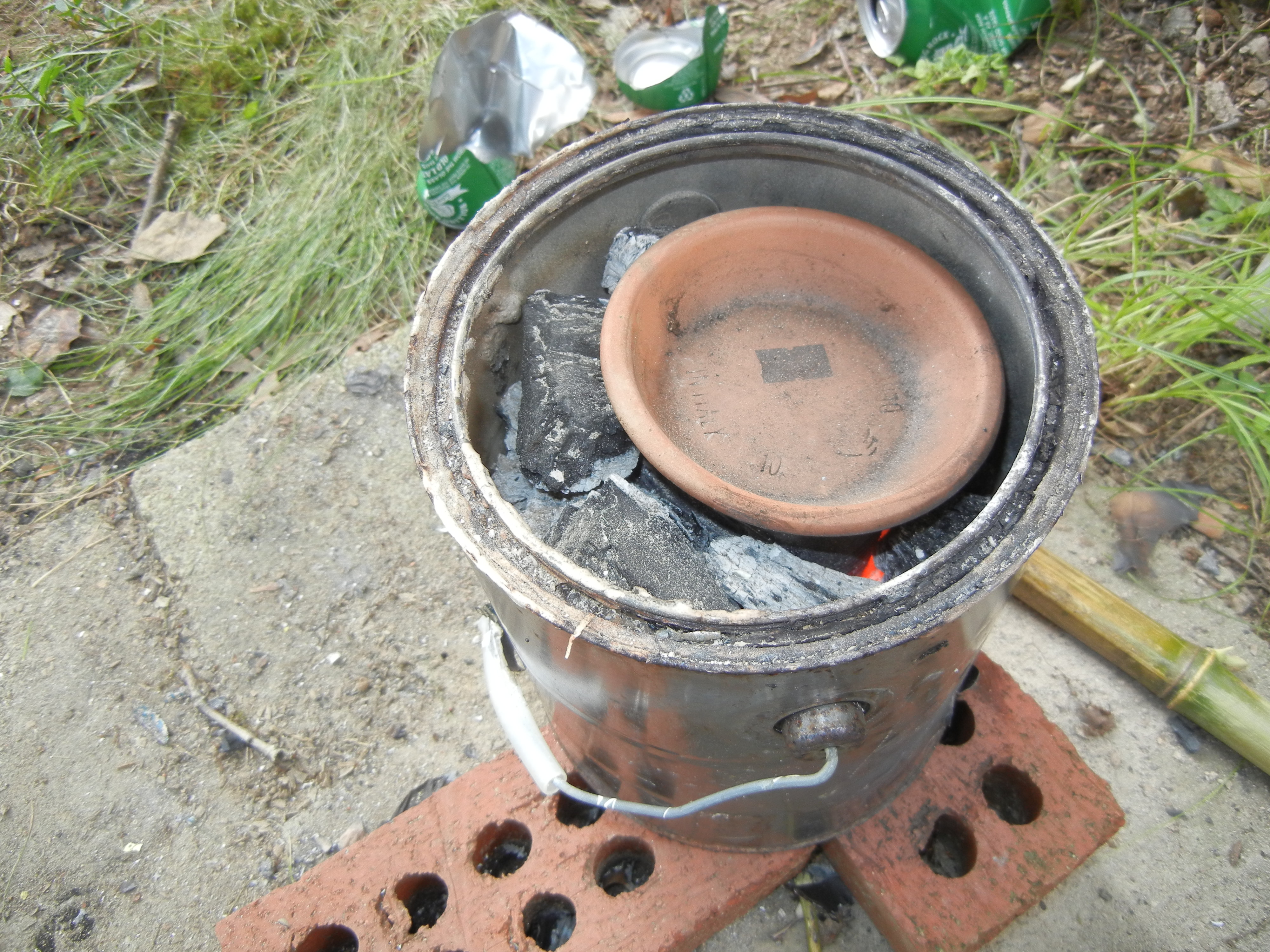 Melt Aluminum in a Charcoal Foundry