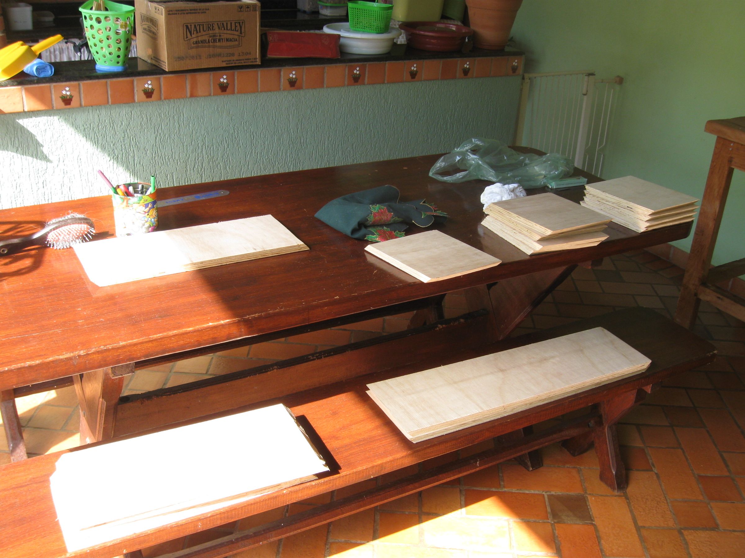 Tetris book and other stuff shelf