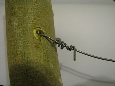 Attaching the Spring to the Stake.