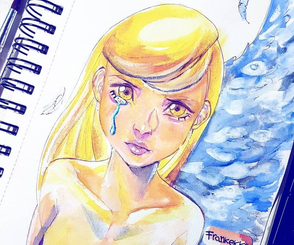 GOUACHE REVIEW AND ANGEL PAINTING PROCESS