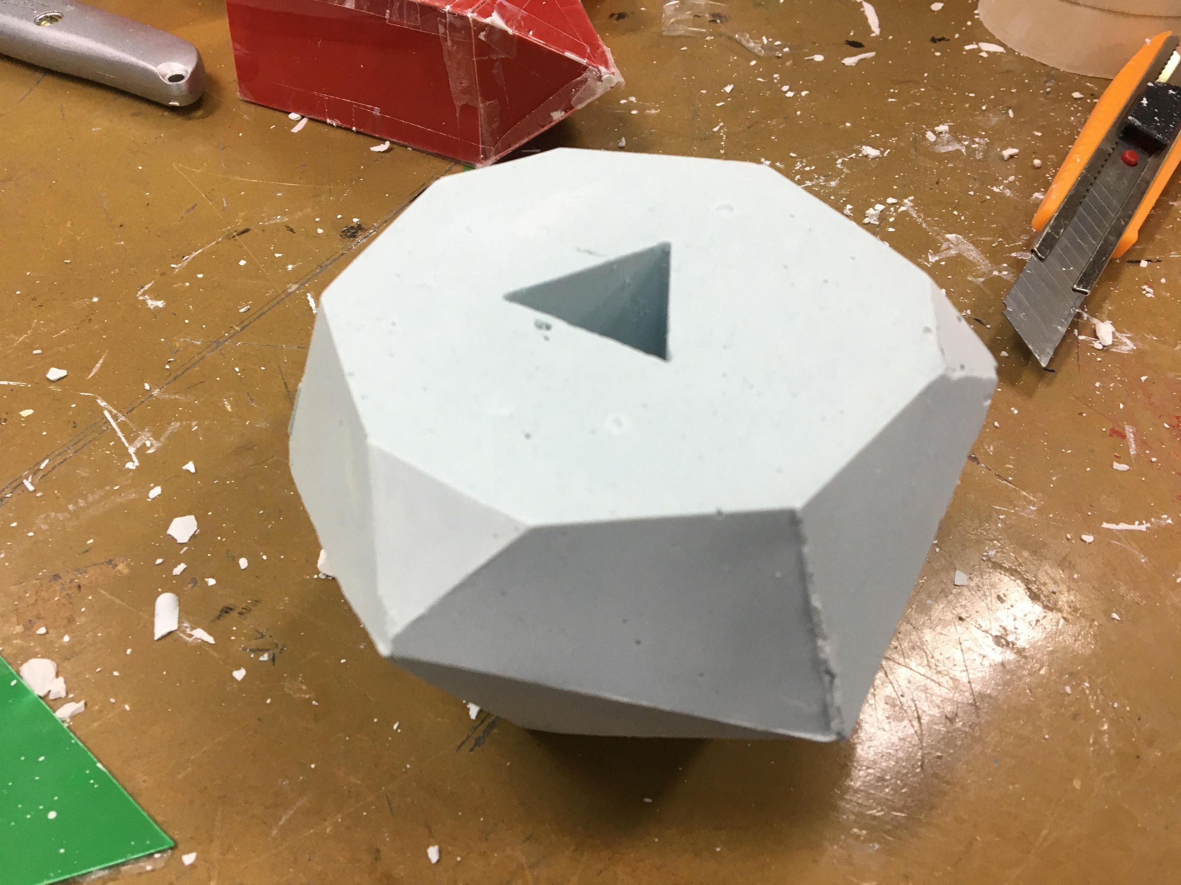 How to Make an Icosahedron Shaped Plaster Paperweight 34 Steps