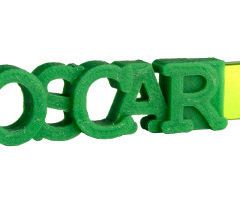 OSCAR shaped 3D printed flash drive with key ring