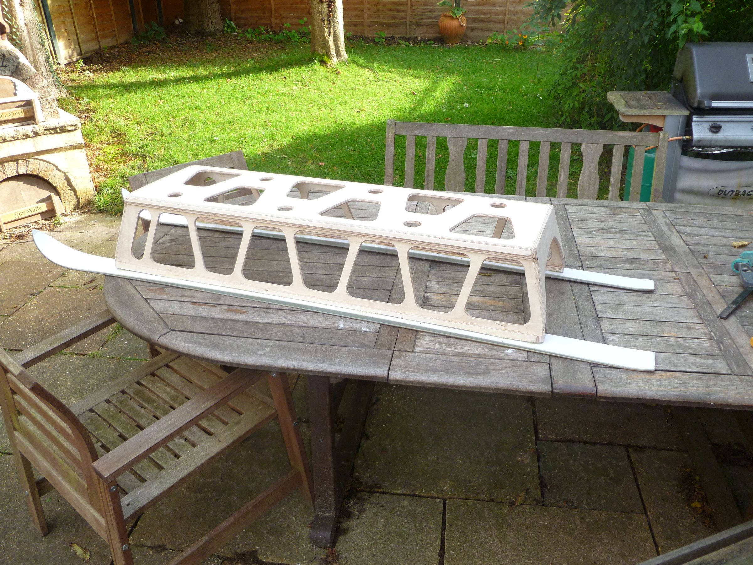 Toboggan from old Skis