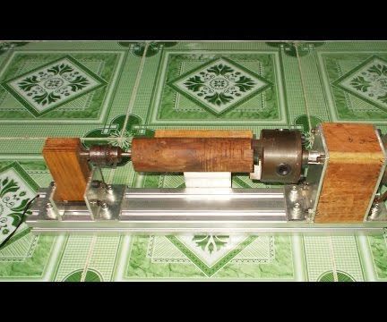 Homemade Wood Mini Lathe DIY Tailstock Cordless Drill Spindle CNC Mill Machine 