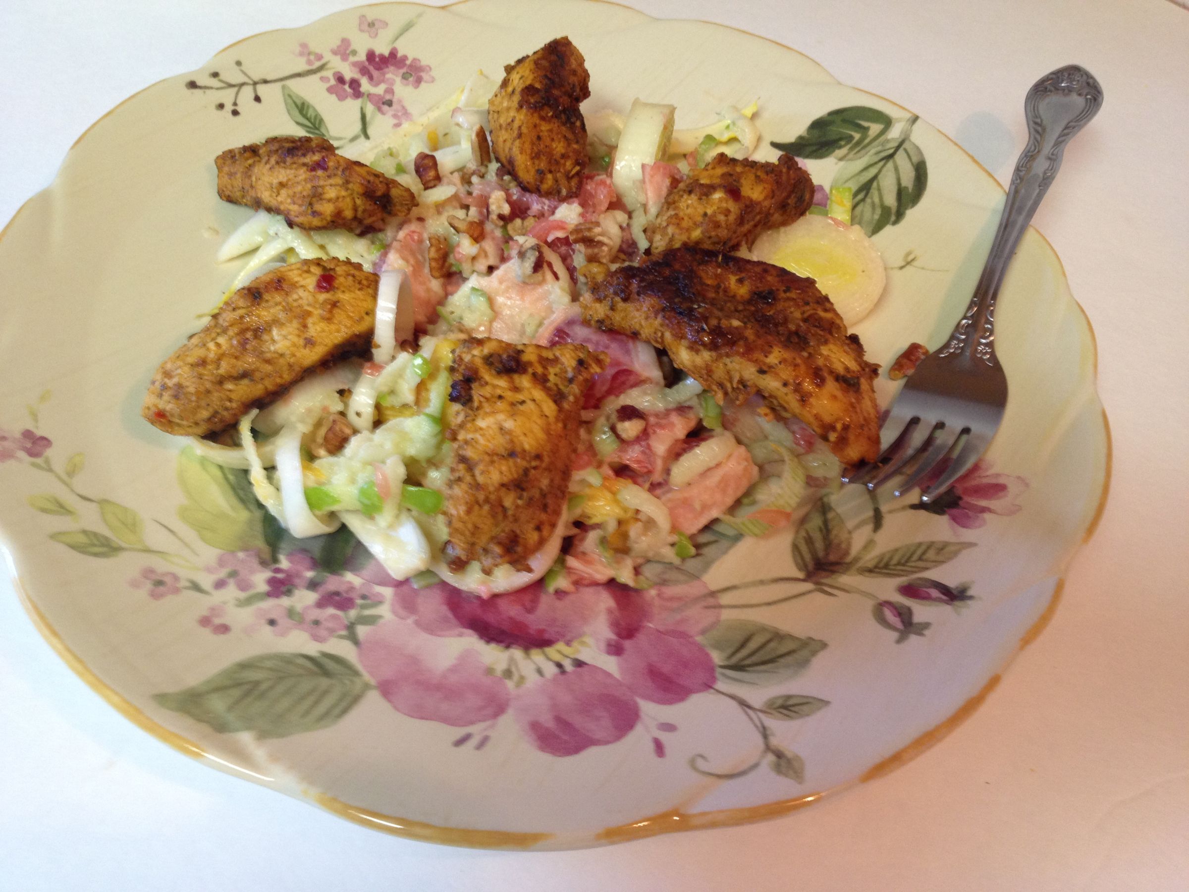 Endive and Fruit Salad With Chicken Breast