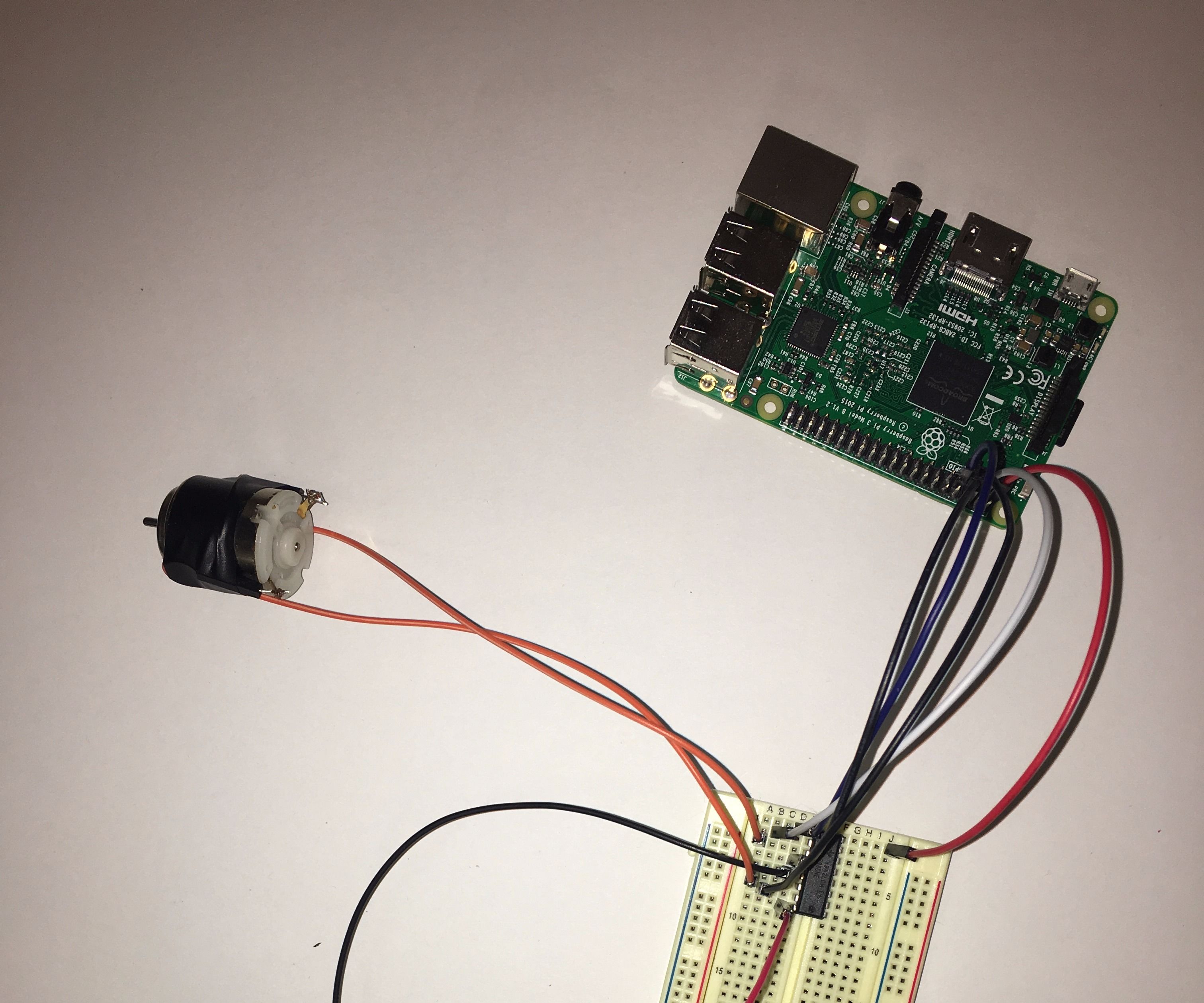 DC Motor Control With Raspberry Pi and L293D