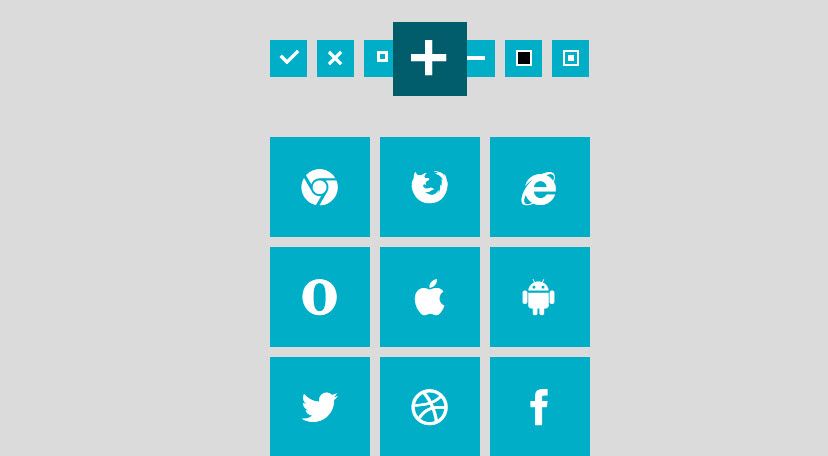 CSS3 Metro Style Icons - Tutorial with Free Download Permission