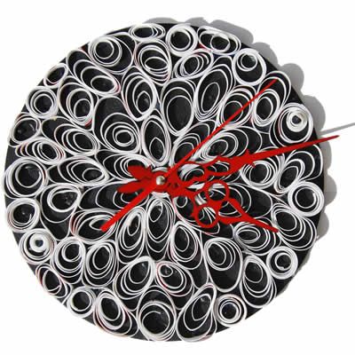Milk Bottle Quilled Clock
