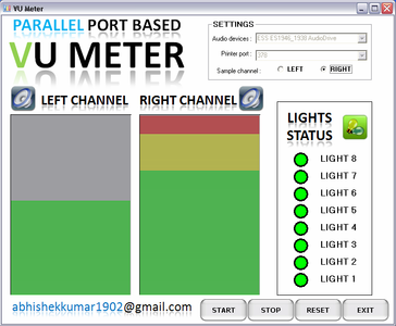 Parallel Port Based VU Meter