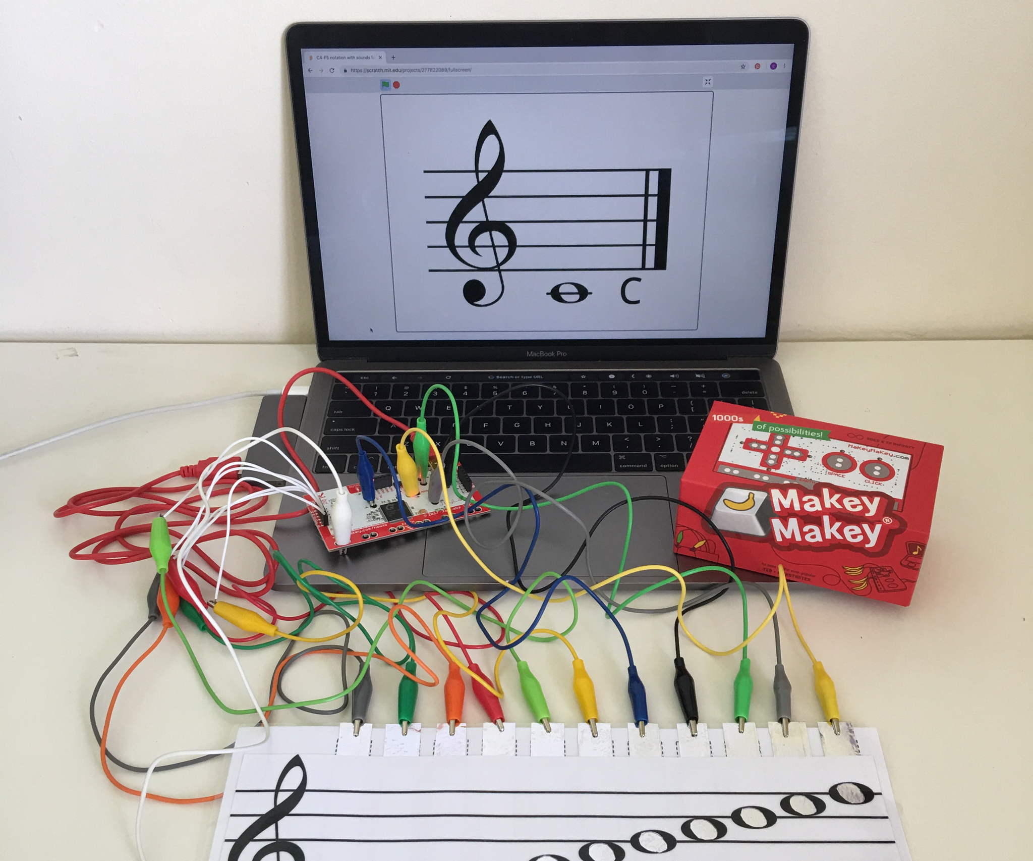 Interactive Aural Music Notation with Makey Makey