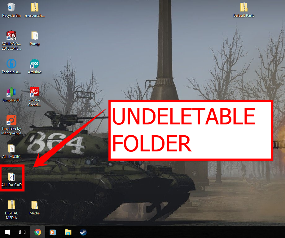 Deleting an Undeletable Folder