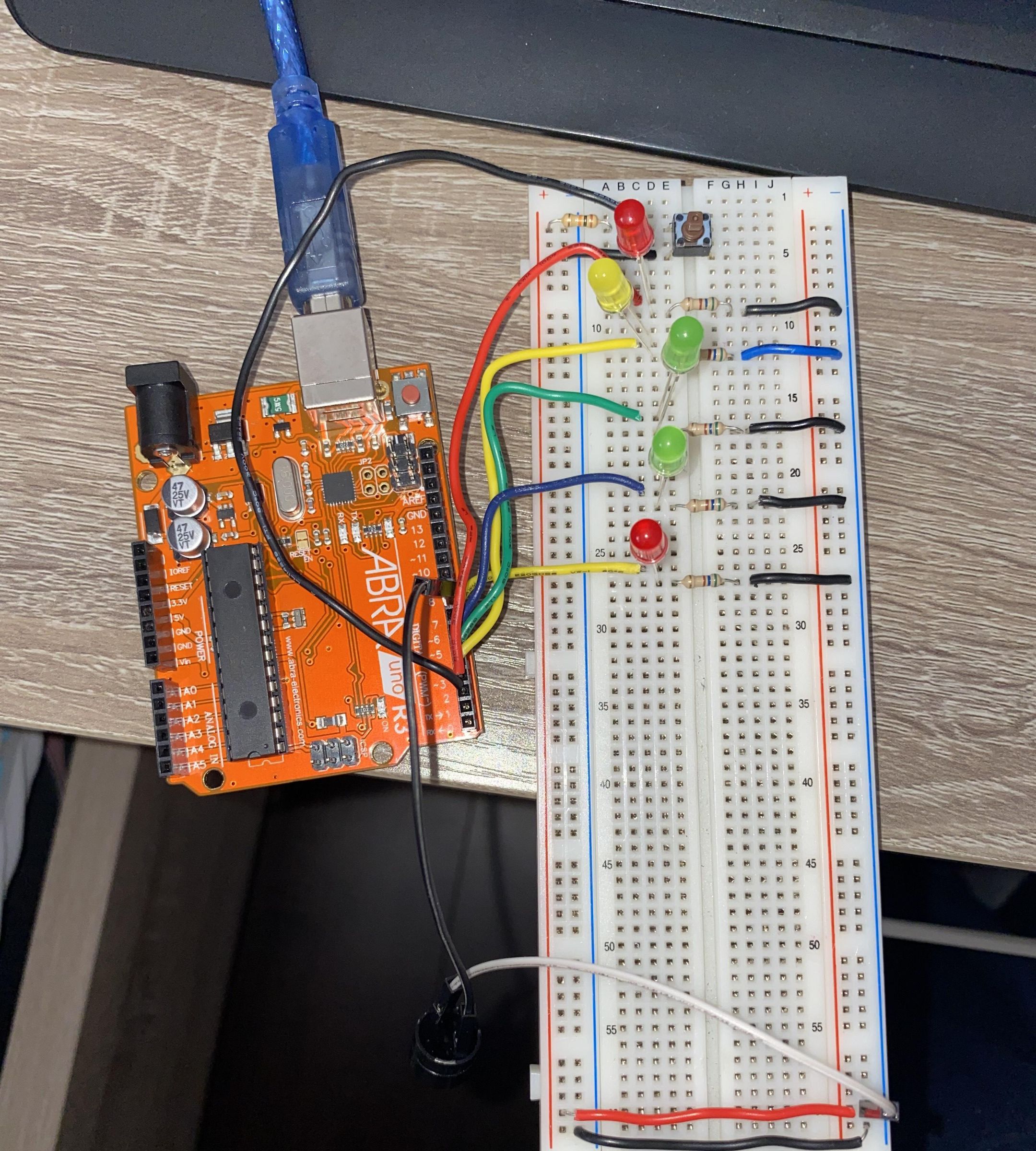 Fun Led and Buzzer Timer Arduino Circuit 