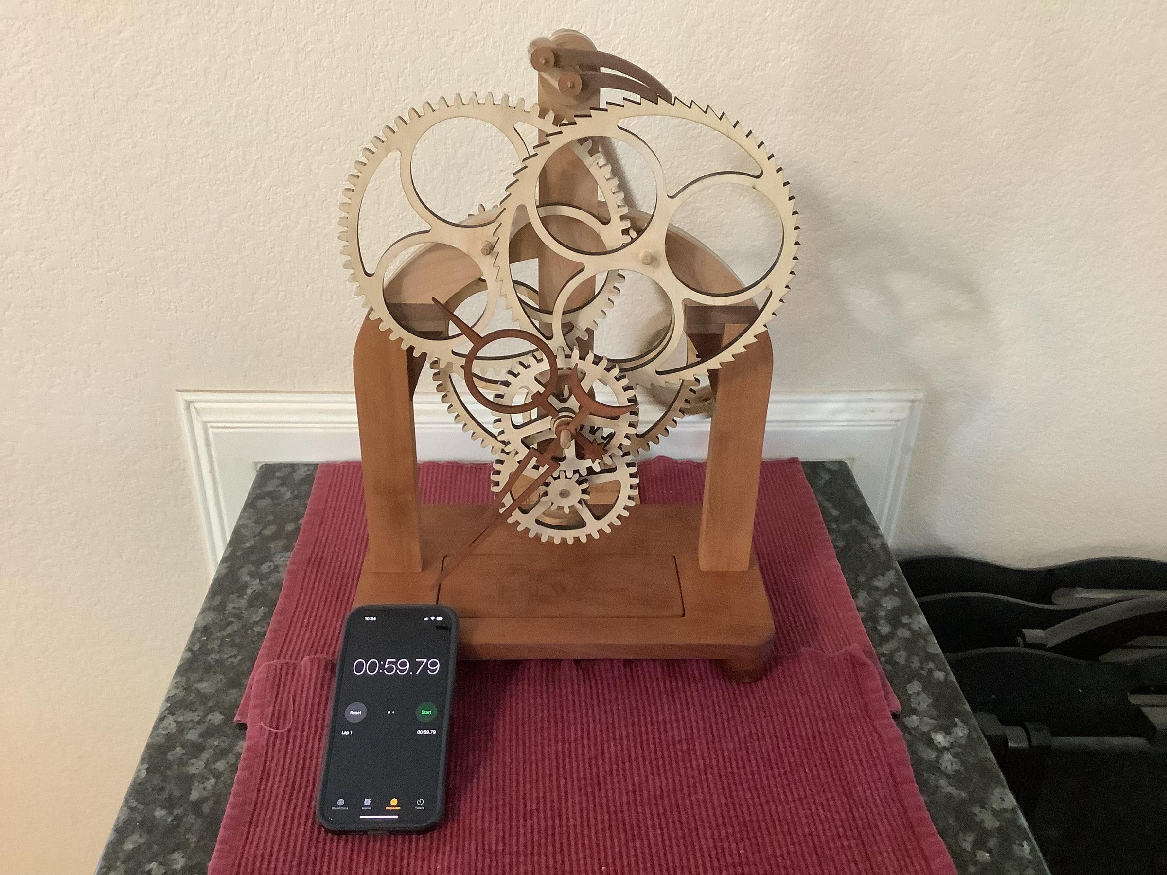 Eclipse an Impulsed Wooden Gear Clock DXF Files