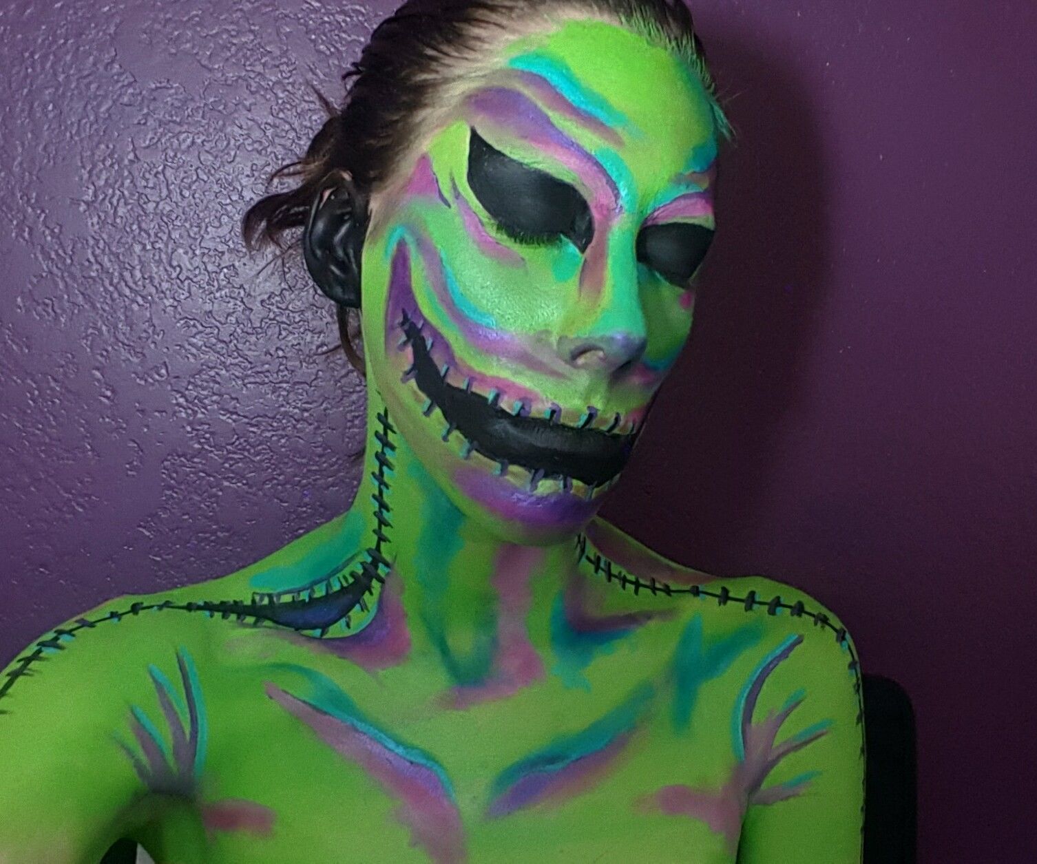 Watercolor Oogie Boogie Body Paint