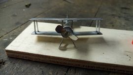 Modèle d'avion vintage en métal - Décoration Biplan Avion Miniature