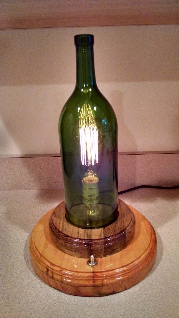Wine Bottle Edison Bulb Lamp