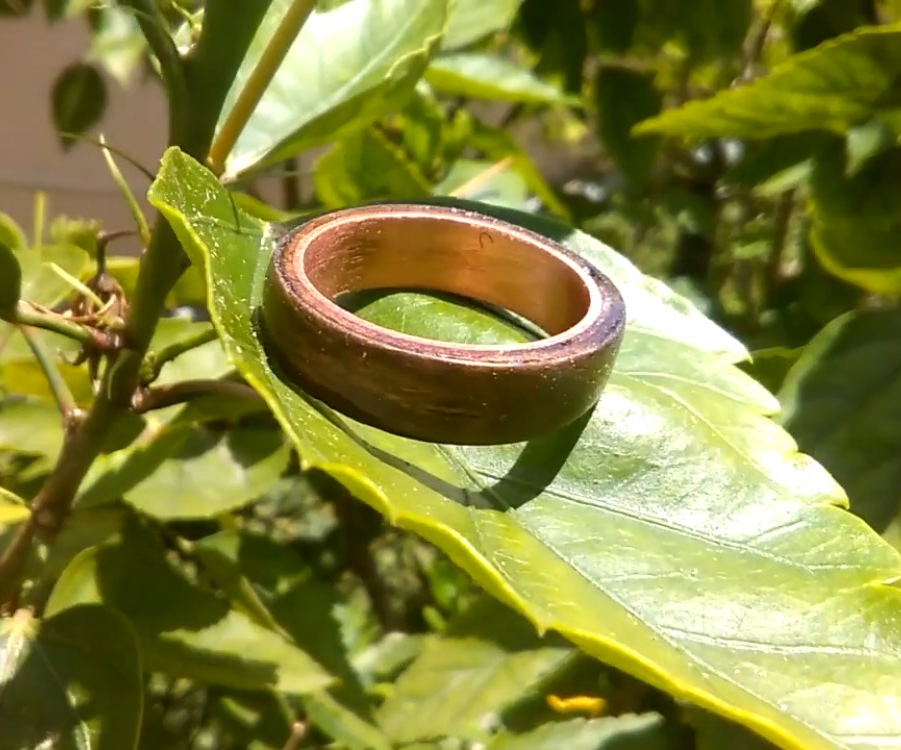Make a Copper and Veneer Ring