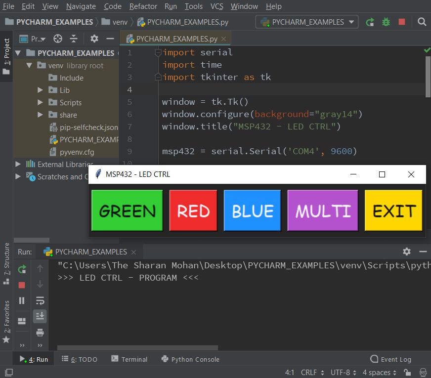 Using Python (pySerial) to Control an RGB LED on a MSP432 LaunchPad : 7 ...