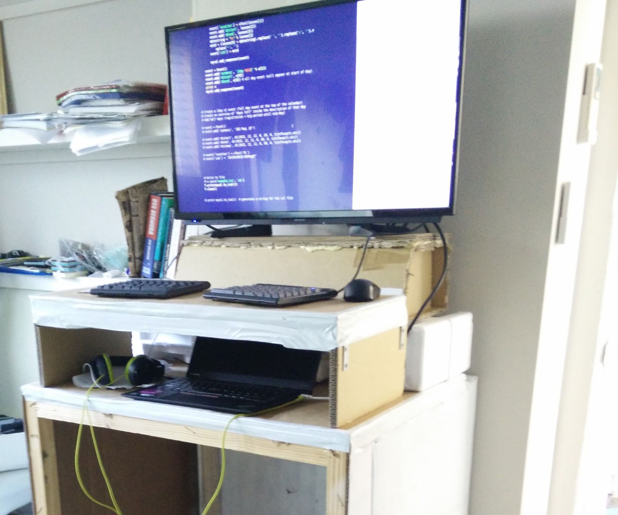 Sit / Stand Pallet Box Desk