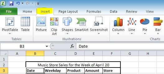Create PivotTable