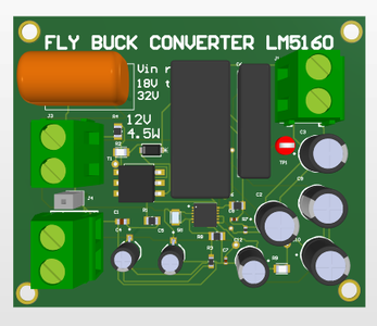 Fly-Buck DC-DC Converter PCB Based on LM5160