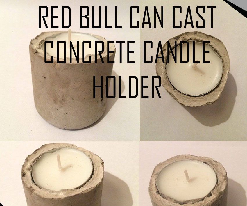 Red Bull Concrete Casting Candle Holder 