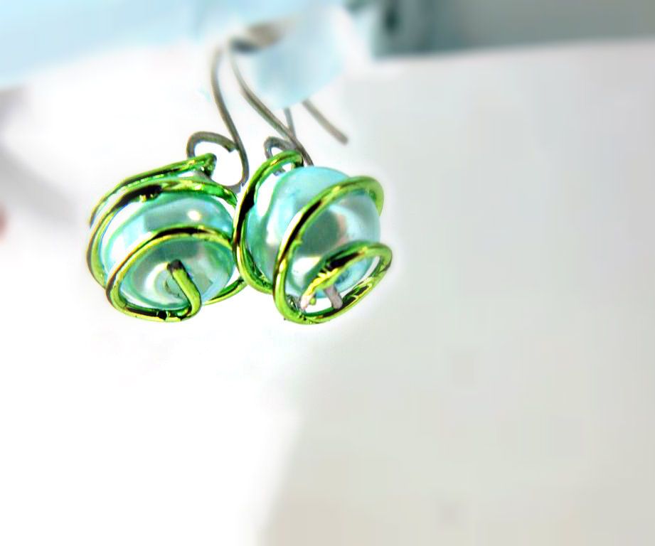 Caged Bead Earrings