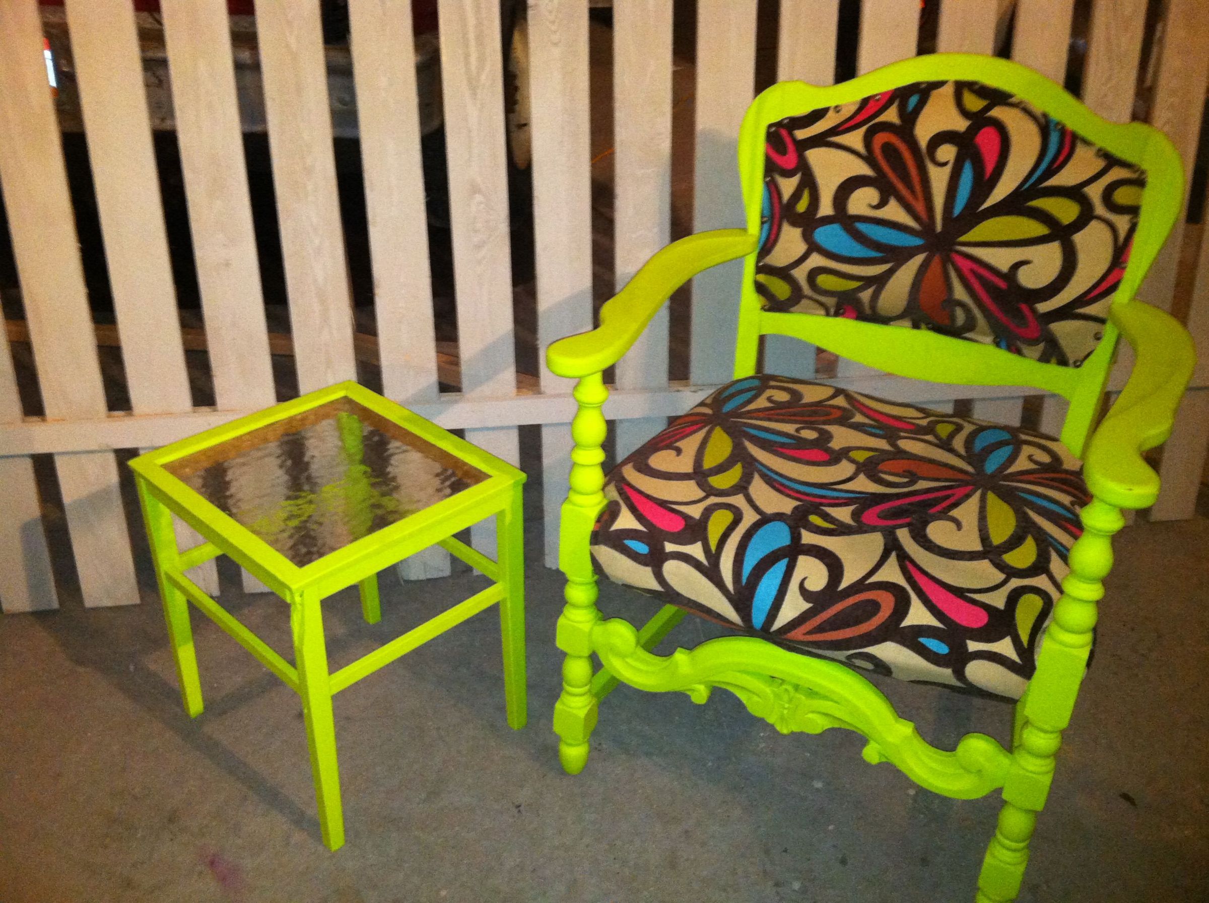 Madge, the funky green chair