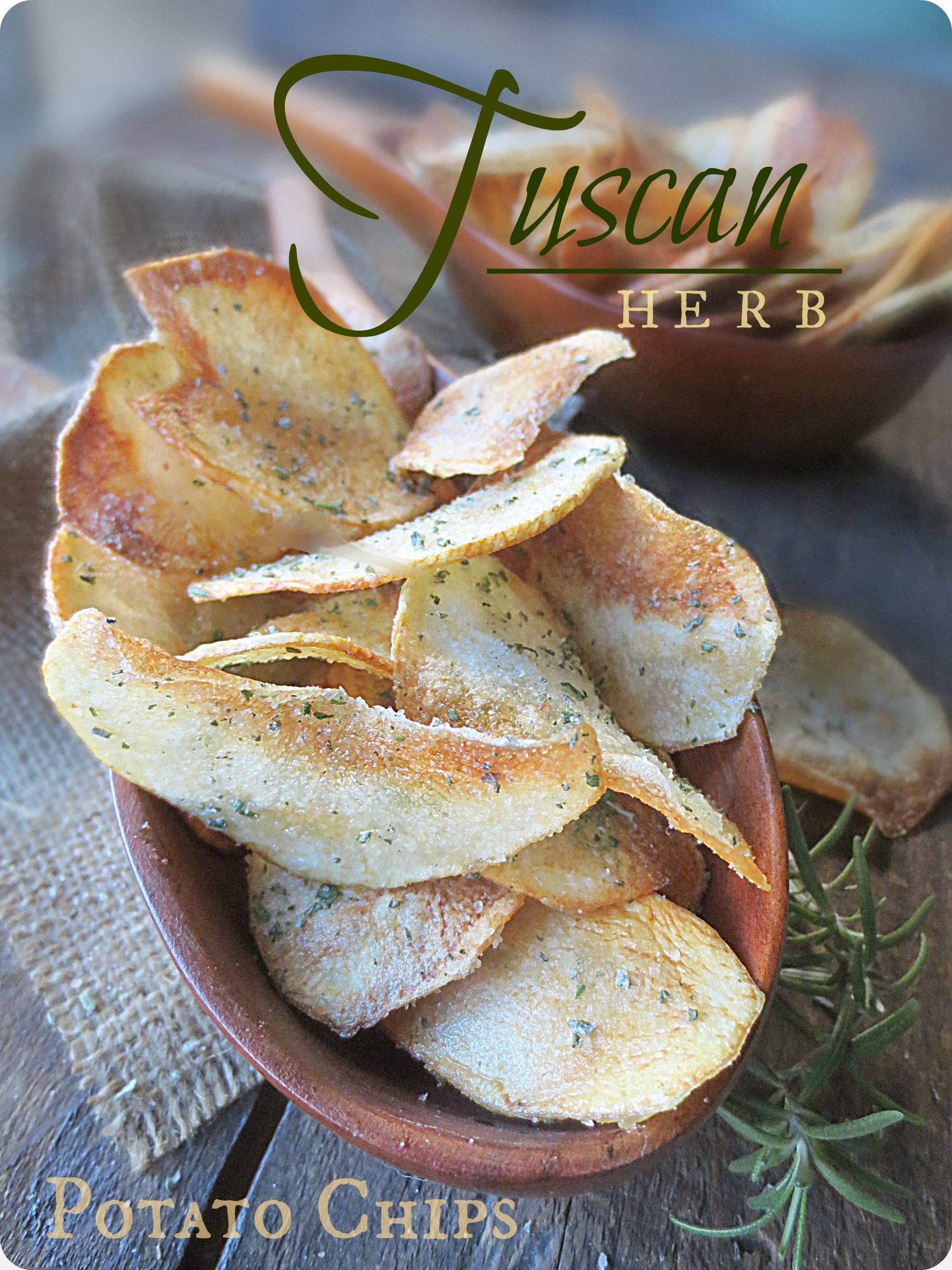 Homemade Tuscan Herb Gourmet Potato Chips