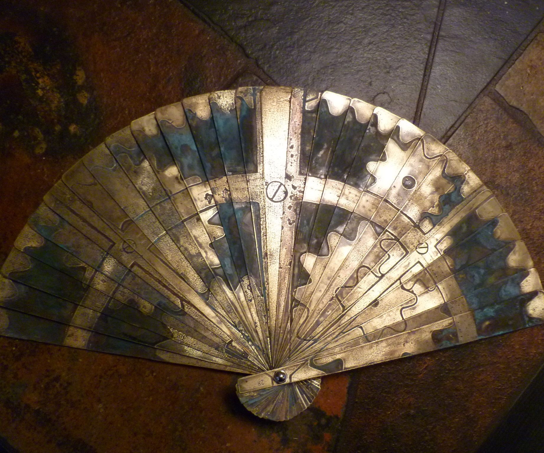 Fan Made Shape Hand Fan Made Of Metal