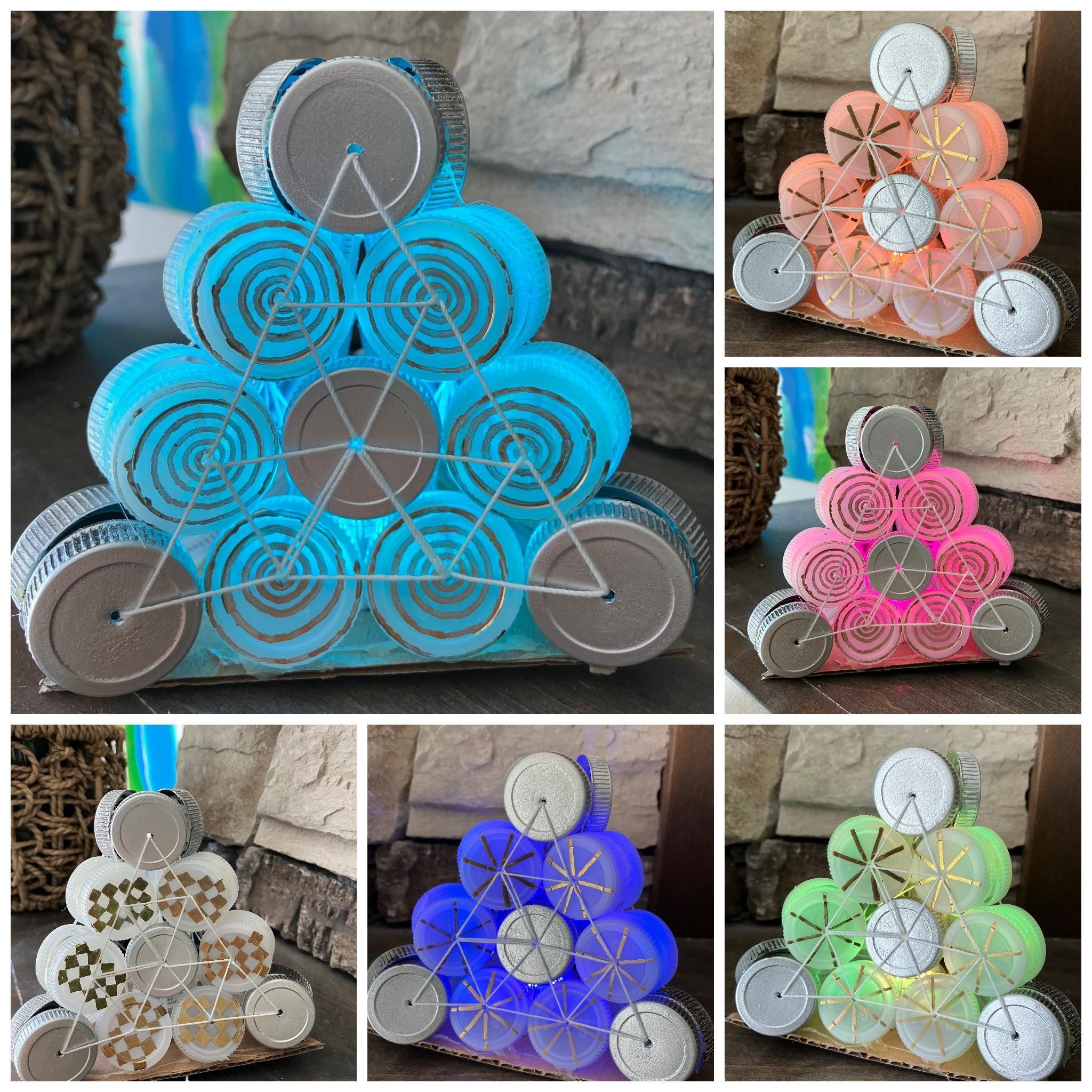 Plastic Bottle Cap Pyramid Lamp 9 Steps (with Pictures) Instructables