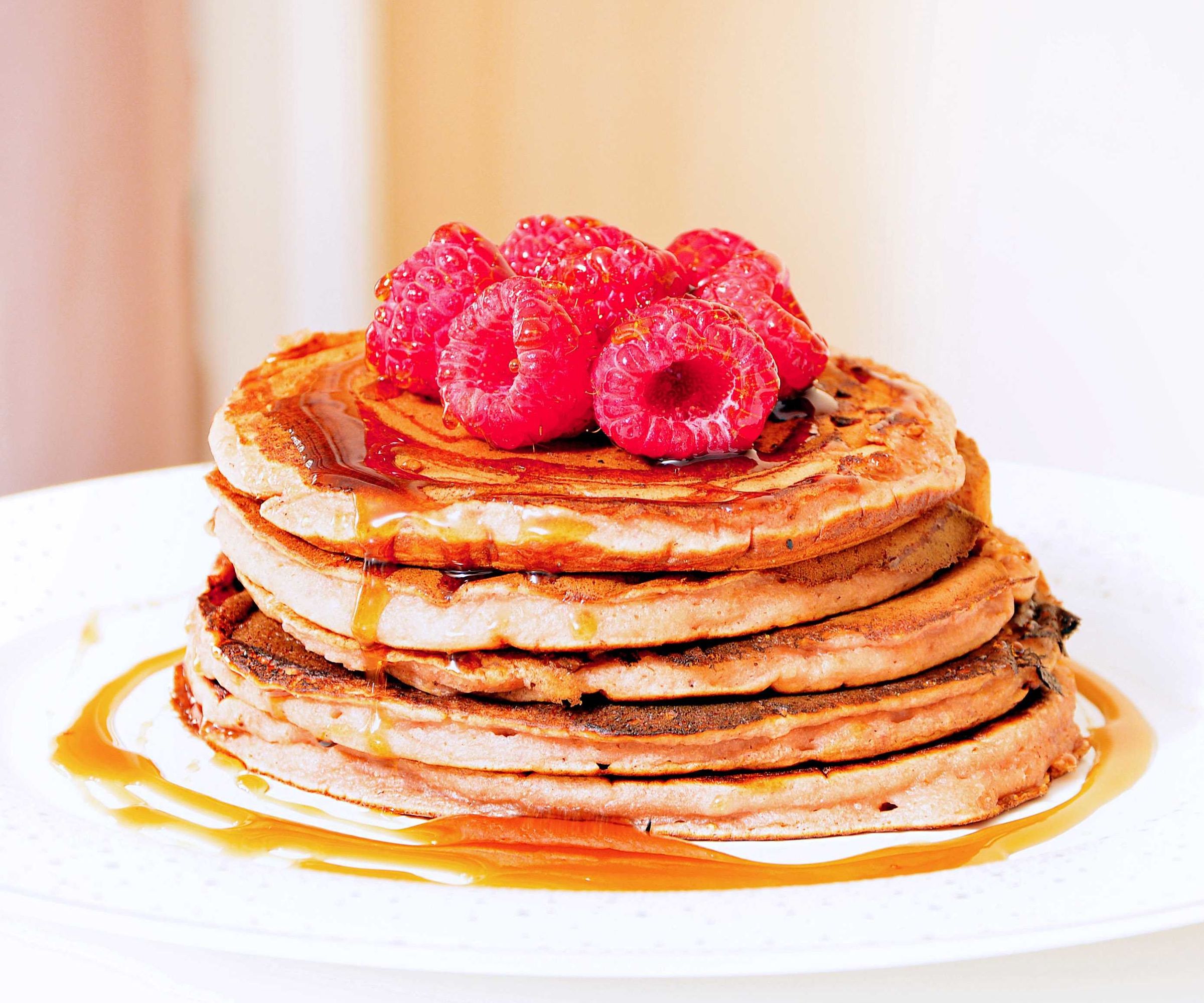 Lactose-free Strawberry Pancakes