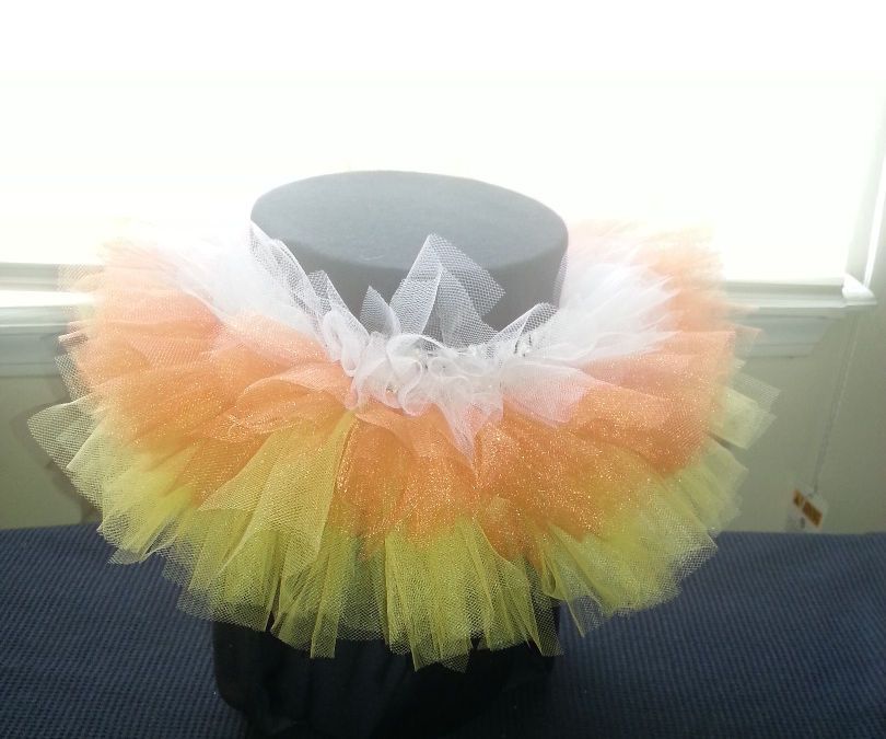 EASY Candy Corn Halloween TuTu for Baby/Toddler