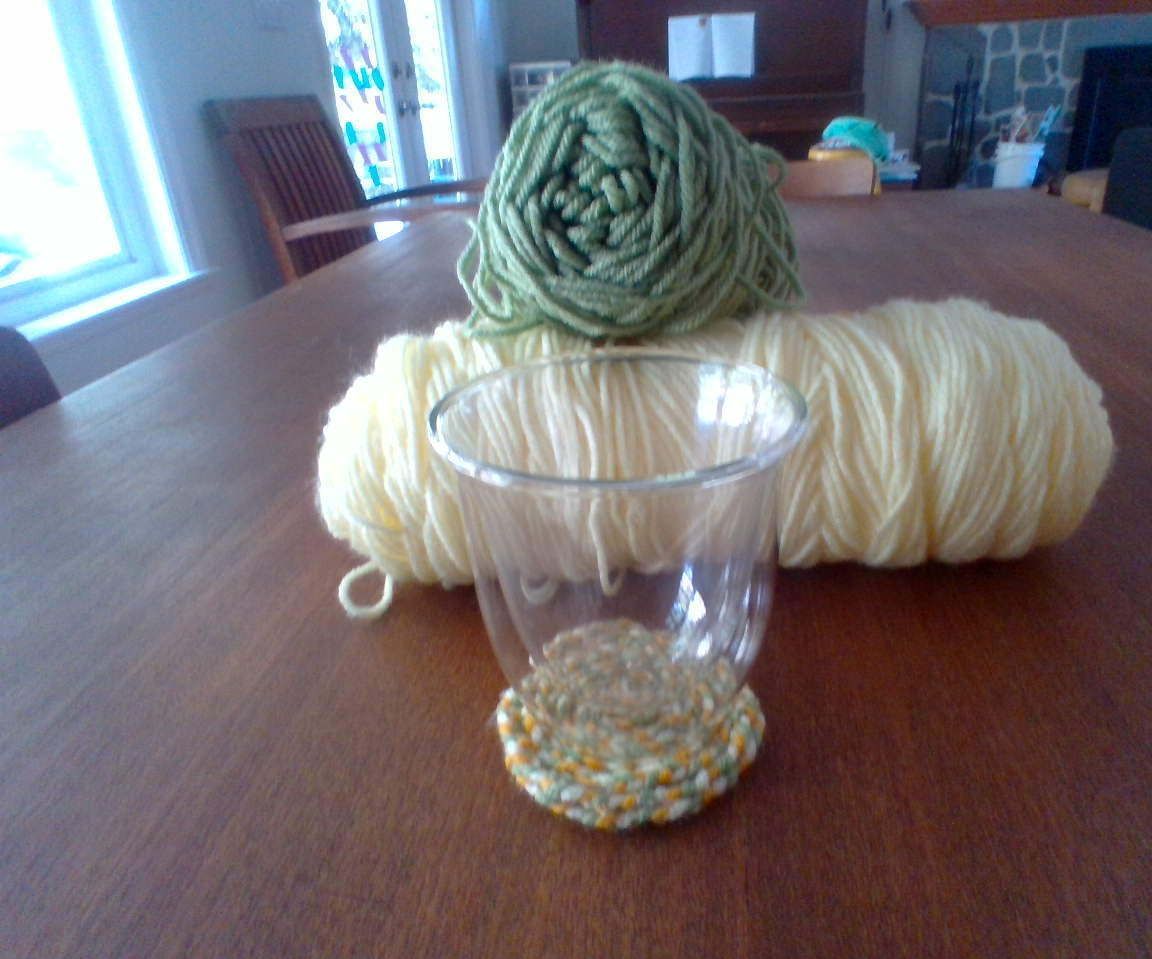 5 Minute Yarn Coaster
