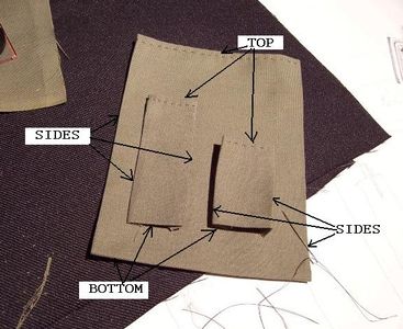 Sewing Small Pockets On.