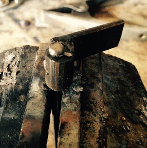 Weld the Hinge Pin to Half of the Hinge