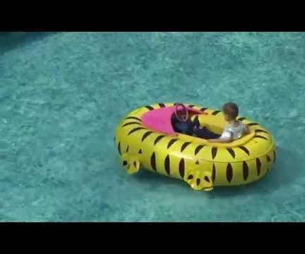 Kids Playing in Water and Slides Funny Video Clip