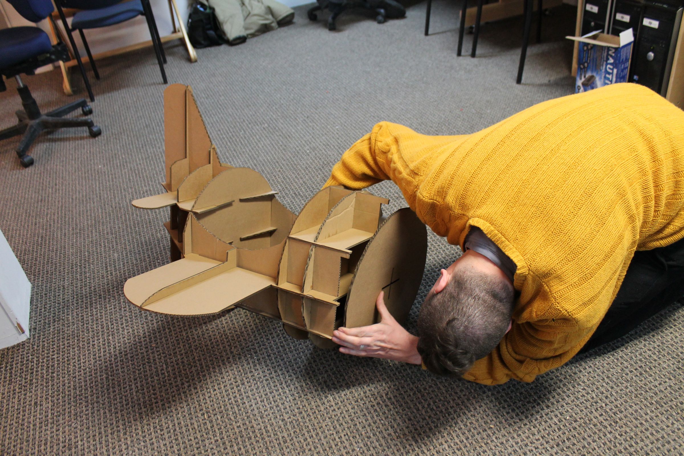 Cardboard Airplane From 3D Model to Parade Costume 6 Steps (with