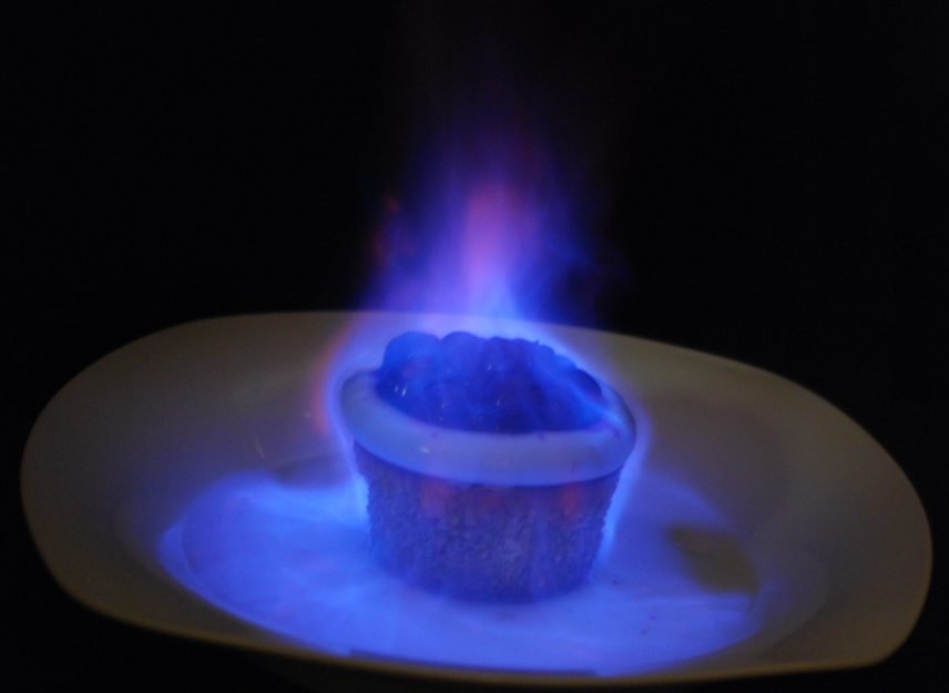 Blueberries Jubilee Cupcake