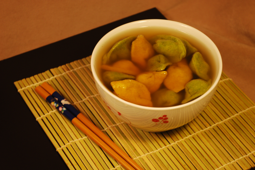 Colorful Wonton Soup (Vegan)