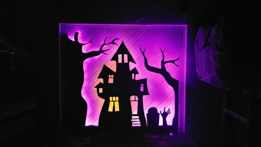 Halloween Garage Door Silhouette 6 Steps With Pictures
