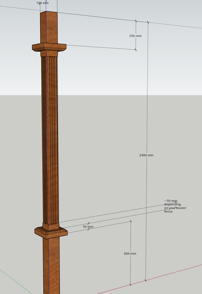 Add Collars and Decorative Flutes to Posts