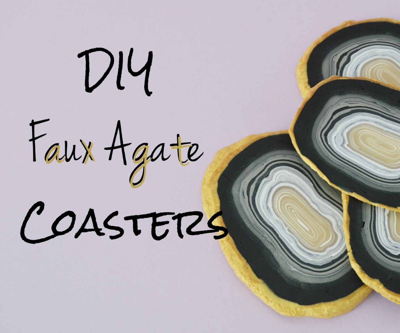 DIY Faux Agate Coasters